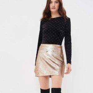 Petite Mini Sequin Skirt